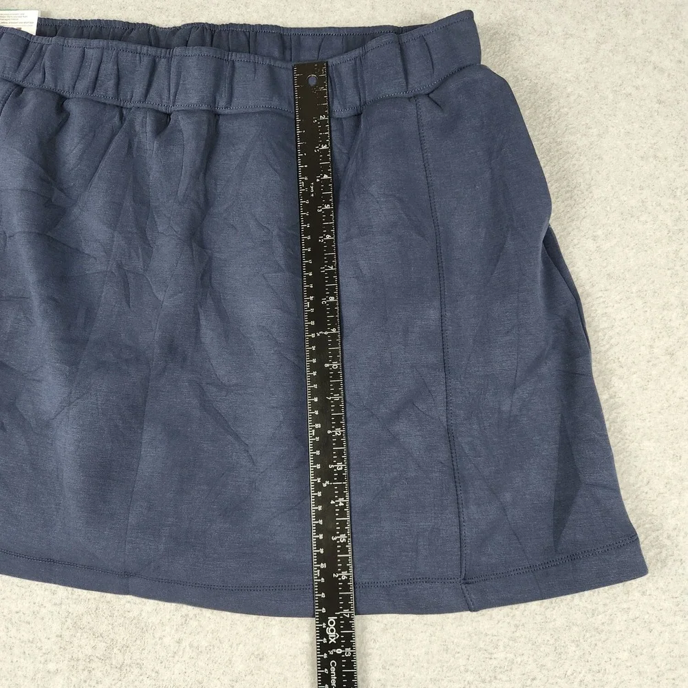 Mondetta Walking Skort Womens XL Navy Performance Luxury High Rise Elastic Waist